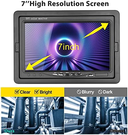 sewer camera 7″ monitor plumbing snake pipe inspection, front angle view