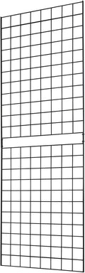 Gridwall Panel, 2'x6', Heavy Duty, Black, Commercial Grade, Wall Display, 1 Pack, Metal, Powder Coated, Freestanding, Retail, Trade Shows, Organize Garages, Closets, Grid Panel