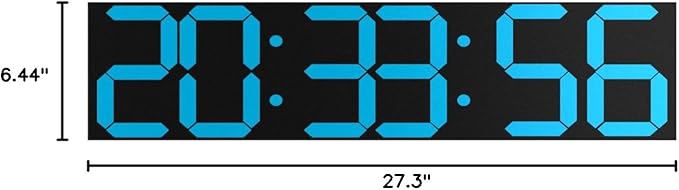 CHKOSDA Digital Wall Clock, Oversize Led Digital Clock Large Display