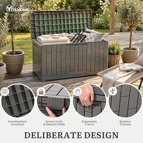 YITAHOME 60 Gallon Resin Deck Box