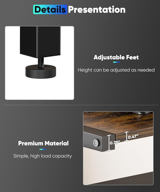 Ardier 4-Tier Wooden Media Stand, AV Media Stand Corner Shelf