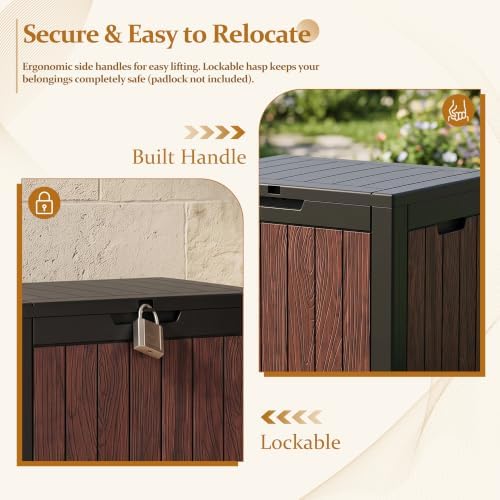 EFU Outdoor Storage Deck Box (55 Gallon, Gen 2) UV-Resistant