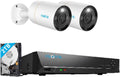 REOLINK 12MP PoE IP Camera Outdoor, Bullet Surveillance Cameras for Home Security, Smart Human/Vehicle/Pet Detection, 700lm Color Night Vision, 2XRLC-1212A Bundle1x8ch NVR(2TB HDD)