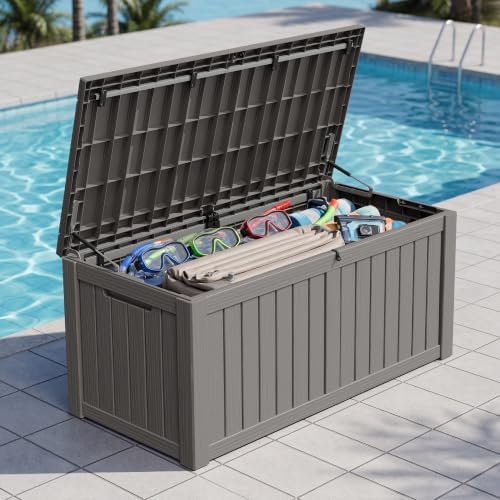 Outdoor Storage Box Waterproof, 155 Gallon Deck Box For Patio Storage