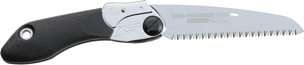 Silky Professional Series PocketBoy Folding Saw 130mm Medium Teeth (340-13) | 8.5 teeth per inch (10 teeth per 30mm), Cut capacity 2.6 inches