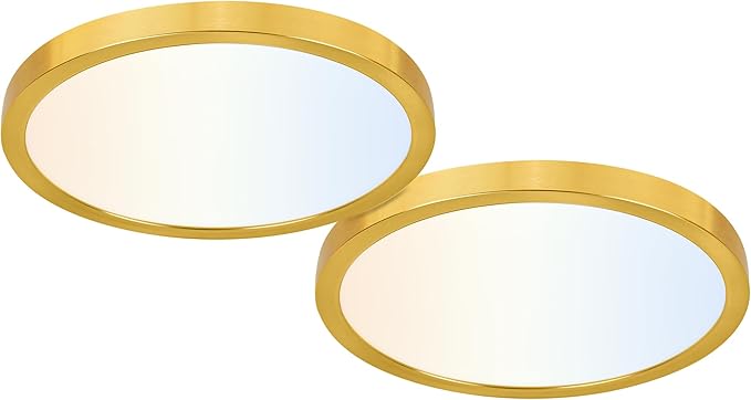 hykolity 12 Inch Selectable CCT LED Round Flat Panel Light, 24W (2 Pack)
