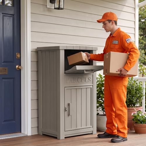 Package Delivery Boxes for Outside, 120 Gallon Outdoor Storage Box