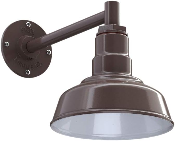 Steel Lighting Co. Hawthorne Barn Light | Outdoor Wall Mounted | 8 inch Dome |