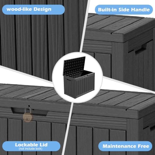 Outdoor Storage Box Waterproof, 45 Gallon Deck Box for Patio Storage