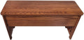 Rustic Red Door Co. Wooden Storage Bench for Entryway with Lid, Mission Style, Solid Oak Wood with Slats and Anti-Slam Hinges, 60'', Cherry Stain