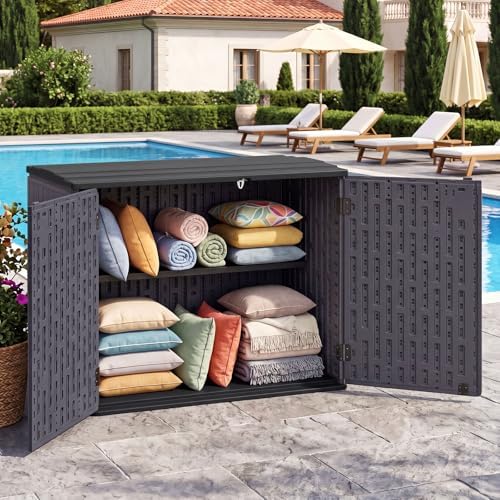 Tangkula 20 Cu.Ft Large Outdoor Storage Cabinet w/Adjustable Shelf