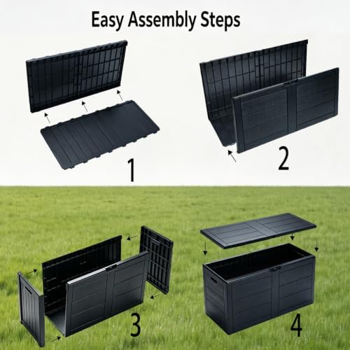 Outdoor Storage Box 70gallon Waterproof Deck Boxes for Furniture & Tool Box