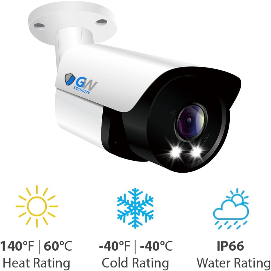 gw security full-time color night vision two-way audio, side view