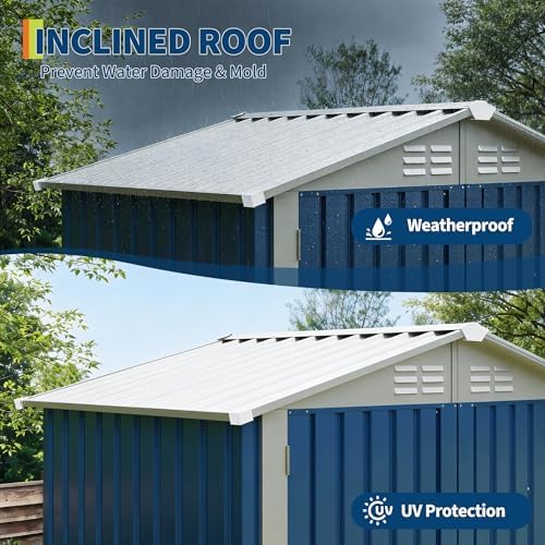 Garvee 6x4 FT Storage Shed – 130 Cu Ft, Sloped Roof, Weatherproof