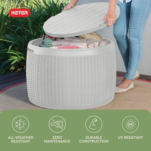 Keter Circa 37 Gallon Resin Deck Box Stool
