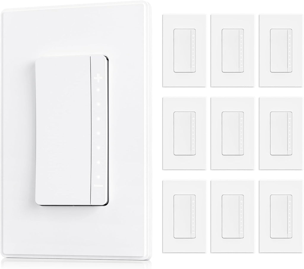 ELEGRP Dimmer Switch, Digital Dimmer Light Switch (10 Pack)