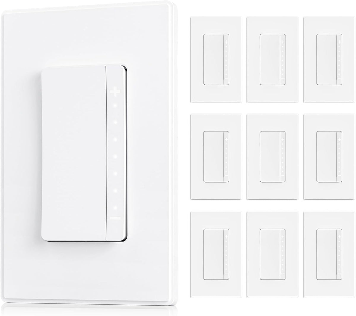 ELEGRP Dimmer Switch, Digital Dimmer Light Switch (10 Pack)
