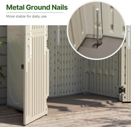 Macrout 25 Cu Ft Outdoor Storage Cabinet with Shelves, Waterproof ST5737