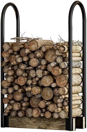 Fire Beauty Adjustable Firewood Rack, Indoor Outdoor Log Holder Storage