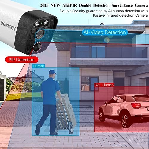 oossxx 5mp security wireless camera system outdoor exterior on a desk or shelf