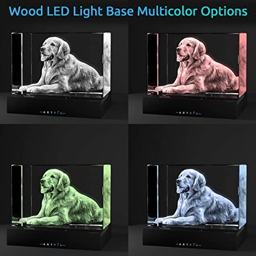ArtPix 3D Premium Crystal Photo, Personalized Gifts for Father, Dad, Men, Husband, Grandpa, Great Customized Gift With Your Own Photo for Mom, Wife, Women, Custom Glass 3D Laser Etched Picture Frame
