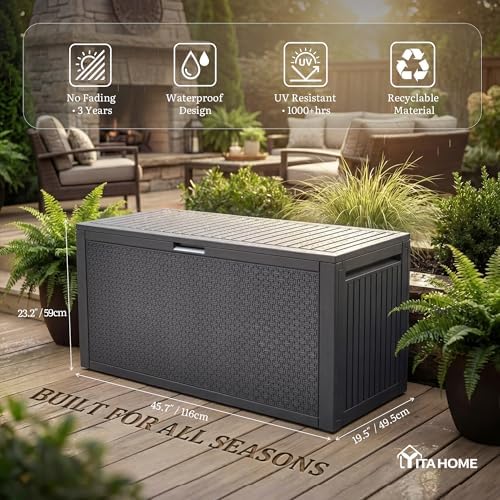 YITAHOME 95 Gallon Outdoor Storage Deck Box