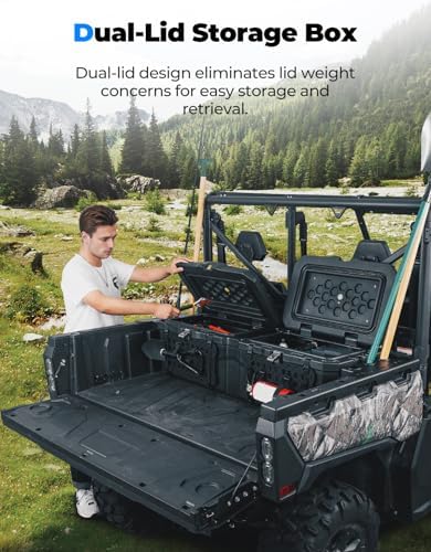 KEMIMOTO UTV Cargo Storage Box 110L/29Gal, Large Capacity Box Waterproof