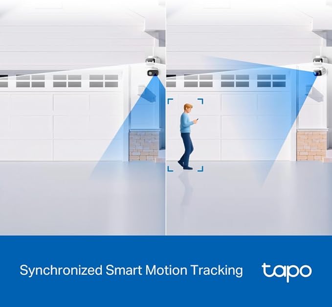 Tapo 2K 3MP Indoor/Outdoor Dual Lens Pan/Tilt Security Camera – 125° Wide-Angle