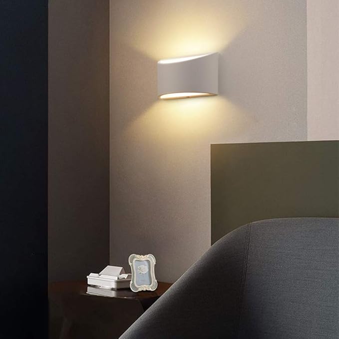 Aipsun Aluminum Modern Indoor LED Wall Sconce Hardwired Interior Wall Lights (Set of 2)