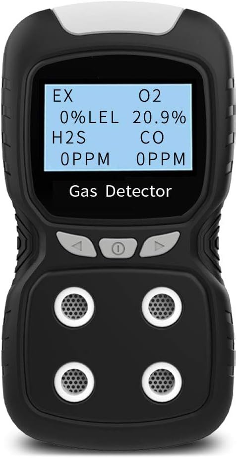 XLA Alert Portable Gas Detector, Gas Clip 4 Gas Monitor Meter Tester Analyzer