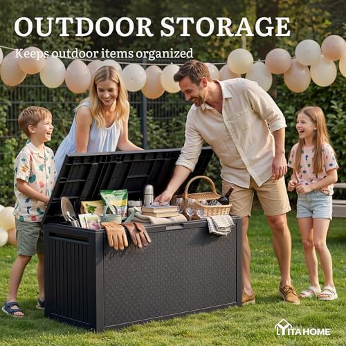 YITAHOME 95 Gallon Large Outdoor Deck Box