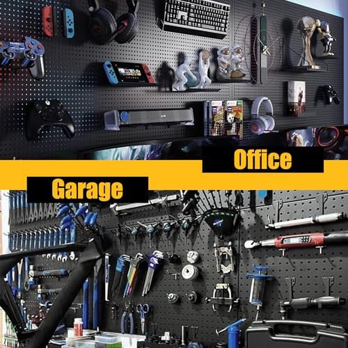 Spampur Peg Board, 10 Pack Metal Pegboard Panels, Pegboards Wall Organizer