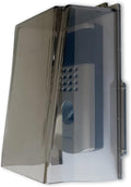 PC lengthen Doorbell Rain Cover, Transparent doorbell Waterproof cover weatherproof Protector Doorbell Attachment for Fingerprint attendance machine/password keyboard (Grey)