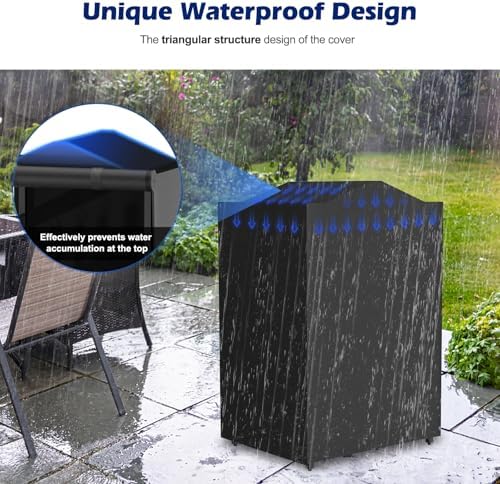 Storage Station for Solo Stove Bonfire, Yukon, Ranger, Firewood Rack Outdoor with Cover, Storage Rack for Fire Pit Accessories, with Waterproof Cover, Adjustable Shelf, Iron Black