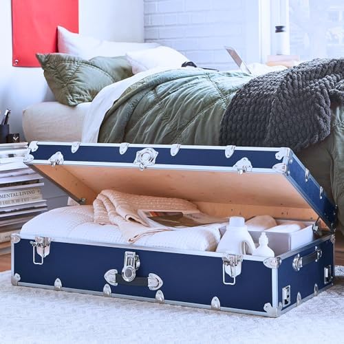 Rhino Trundle Storage Trunk, Under Bed Dorm Footlocker
