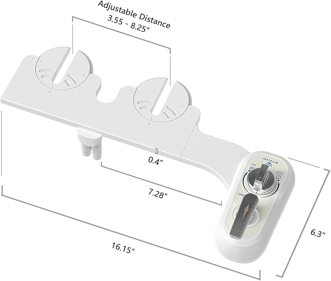 Left Handed Bidet Attachment for Toilet