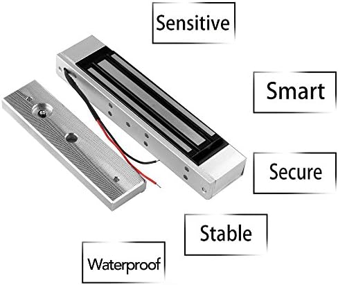 Full Kit Door Access Control System 125KHz RFID Keypad Reader Metal Case + 180KG Electromagnetic Lock + DC12V 3A Power Supply Controller + Door Exit Button + 10pcs Keyfobs