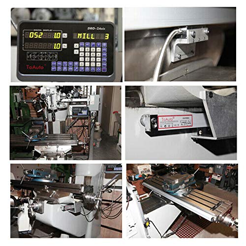 TOAUTO Digital Readout 2 Axis 3 Axis DRO Display Linear Scale 150mm 6"