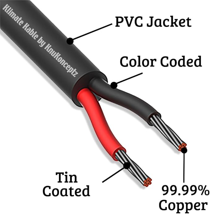 KnuKonceptz Direct Burial Outdoor Tinned Copper Speaker Wire