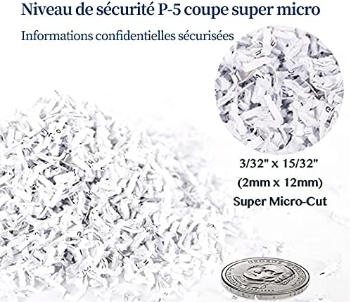 WOLVERINE 8-Sheet Super Micro Cut High Security Level P-5 Ultra Quiet