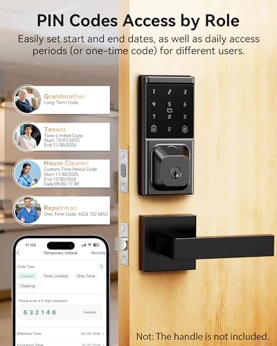 Fingerprint Smart Deadbolt Lock, Keyless Entry Door Lock