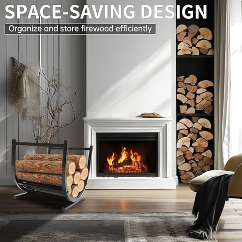 Kojem 17" Small Indoor Outdoor Firewood Rack Heavy Duty Firewood Storage