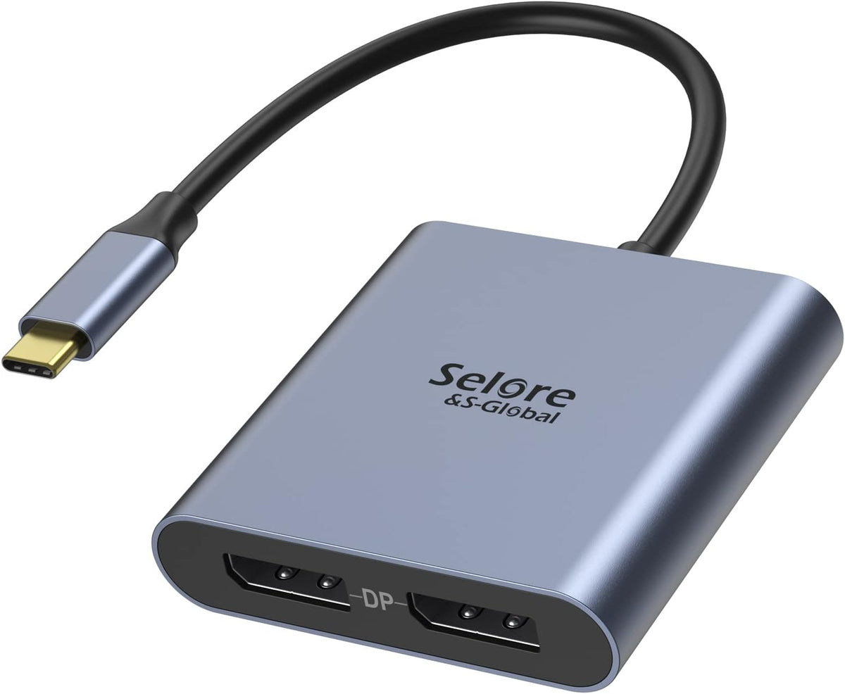USB-C to Dual 4K DisplayPort Splitter Adapter, USB Type C to Displayport Dual