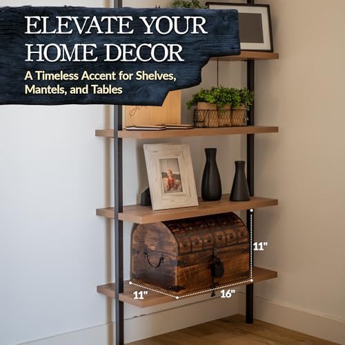 Nautical Cove Wooden Pirate Treasure Chest with Lock & Skeleton Key X-Large