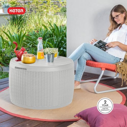 Keter Circa 37 Gallon Resin Deck Box Stool