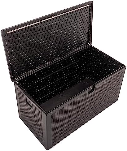 BTExpert Set of 2, 150 Gallon Extra Large Deck Box Outdoor Storage Container for Patio Furniture Cushions Garden Tools Pool Supplies Sports Equipment Waterproof Lockable Steel Rod Metal insert