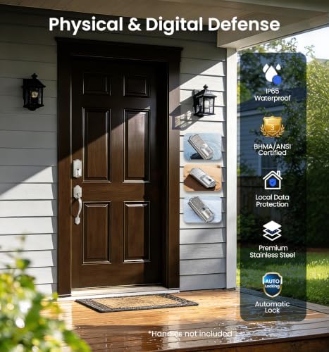 Veise VE027 WiFi Smart Lock Fingerprint Keyless Entry Deadbolt Satin Nickel