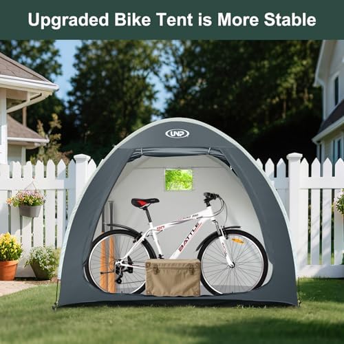 UNP Bike Storage Shed Tent, Waterproof Bike Storage Tent for 1/2/3/4 Bikes