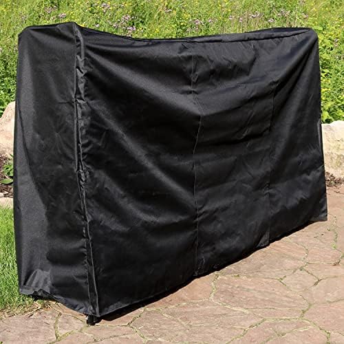 Sunnydaze 6-Foot Firewood Log Rack Cover, Black