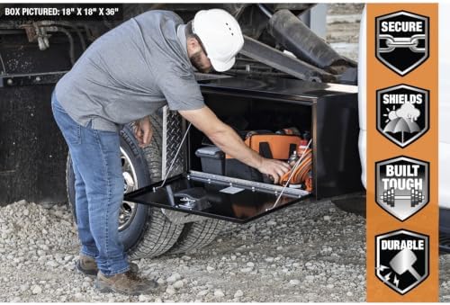 Buyers Products 1702300 Black Steel Underbody Truck Tool Box, 18x18x24 Inch